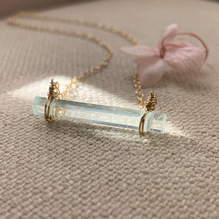 Aquamarine Necklace - ISHKJEWELS
