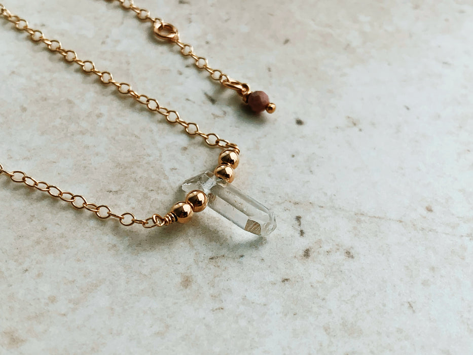 Clear Quartz Necklace (mini) - ISHKJEWELS