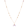 mini moon necklace lavender amethyst - ISHKJEWELS