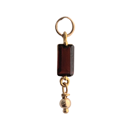 Ancient Garnet Crystal Charm - ISHKJEWELS