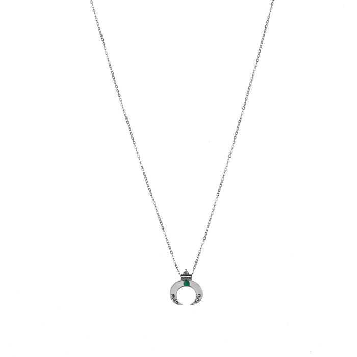 Emerald Moon Necklace - ISHKJEWELS