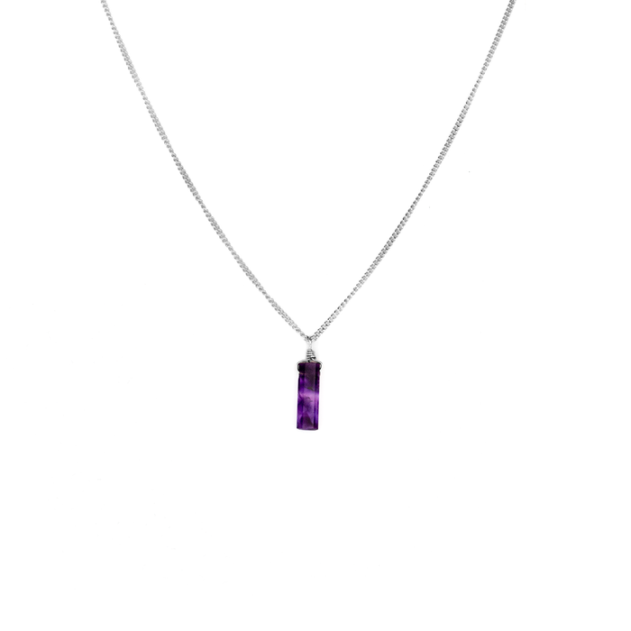 Purple amethyst necklace deals