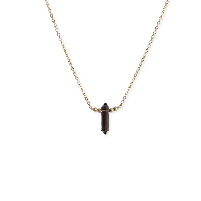 Smoky Quartz Mini Necklace - ISHKJEWELS