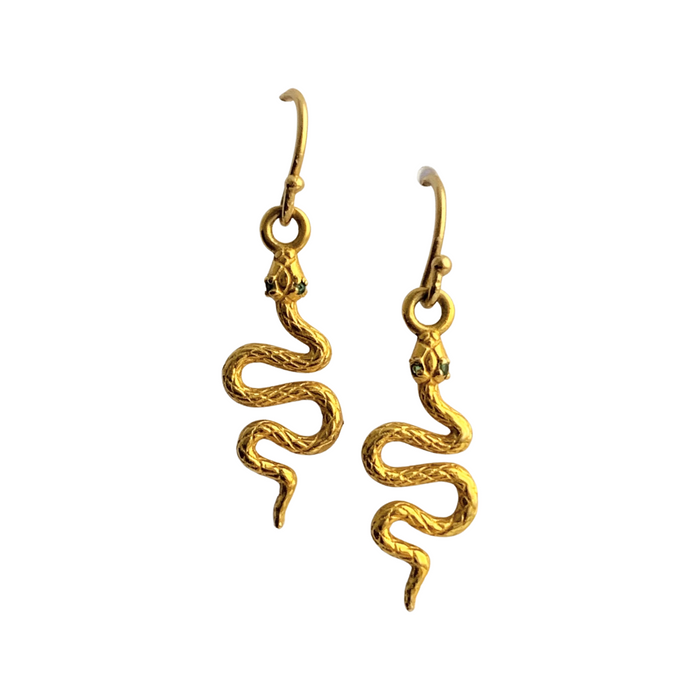 Emerald Serpent Earrings - ISHKJEWELS