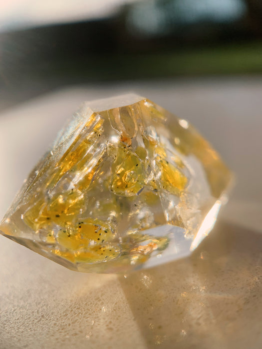 Triple Golden Herkimer Diamond - ISHKJEWELS