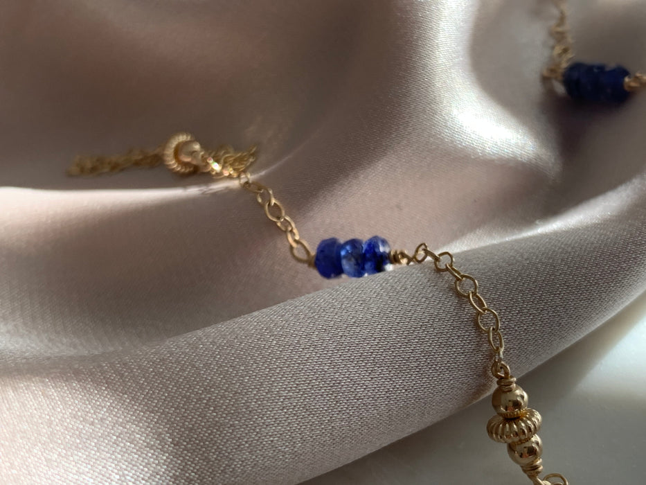 Lakshi- Blue Sapphire Necklace - ISHKJEWELS