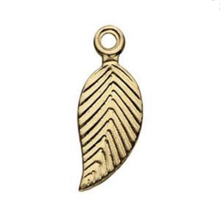 Leaf Charm Gold - ISHKJEWELS