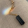 raw black tourmaline necklace - ISHKJEWELS