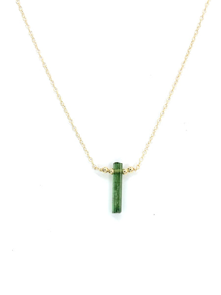 Green Tourmaline Necklace - ISHKJEWELS