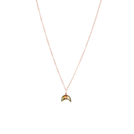 mini moon necklace labradorite - ISHKJEWELS