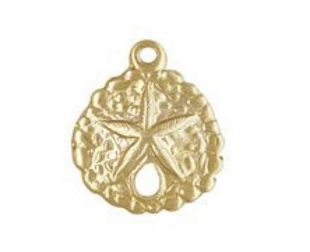 Sand Dollar Charm Gold - ISHKJEWELS