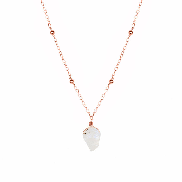 moonstone raw necklace - ISHKJEWELS