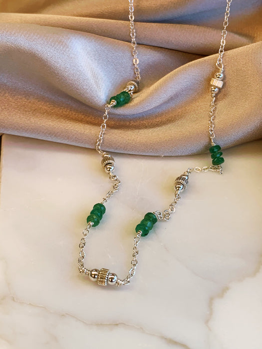 Lakshi - Emerald Necklace - ISHKJEWELS