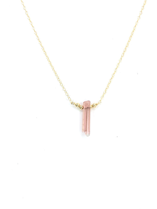 Pink Tourmaline Mini Healer Necklace - ISHKJEWELS